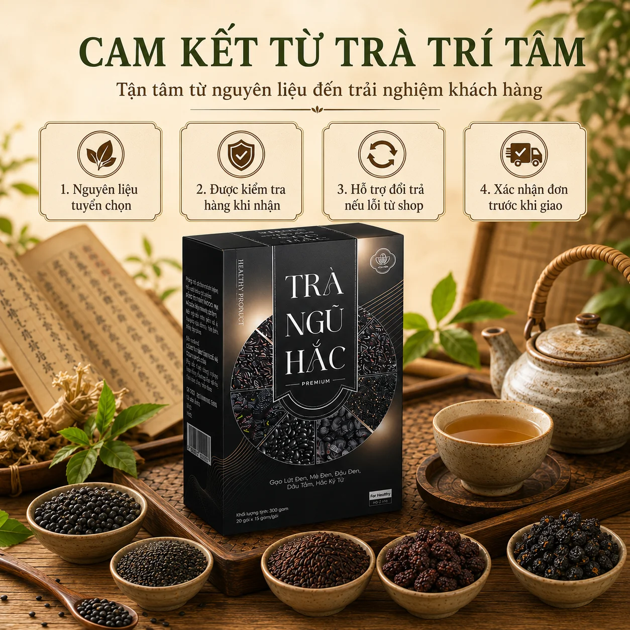 Cam kết chất lượng và hỗ trợ khách hàng của Trà Trí Tâm