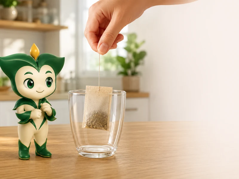 Cho một túi Trà Thảo Mộc Ba Kích vào ly sạch.