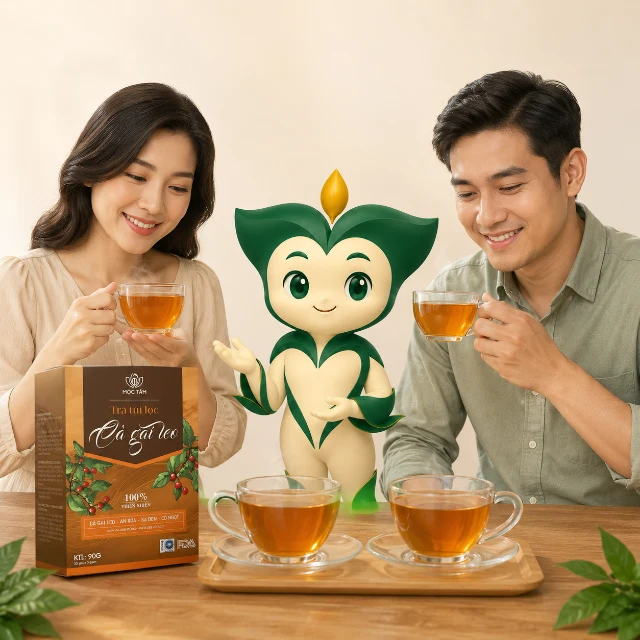 Tách Trà Cà Gai Leo Xạ Đen sau khi ủ từ 3 đến 5 phút.