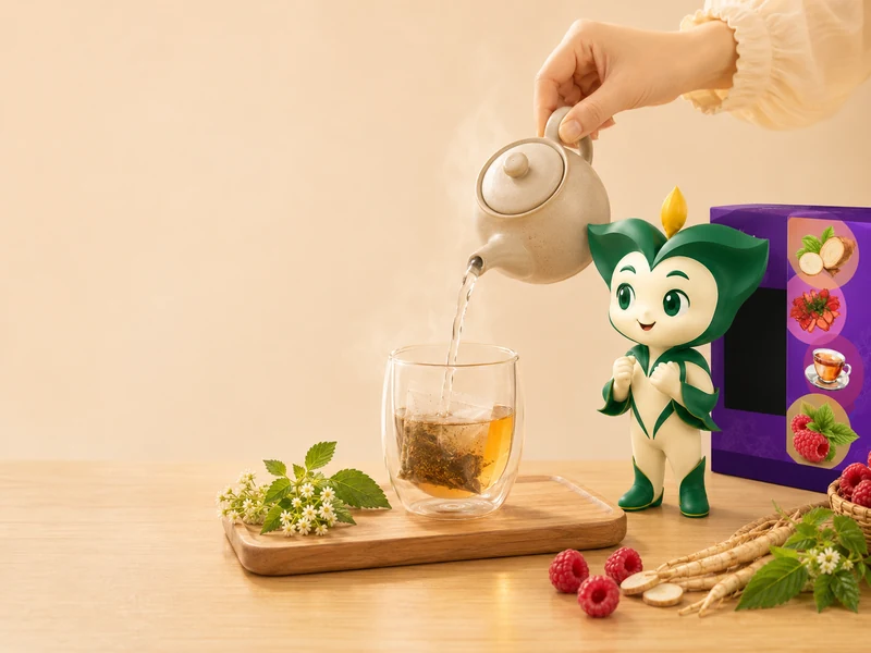 Rót 150 đến 200 ml nước sôi vào ly trà túi lọc.