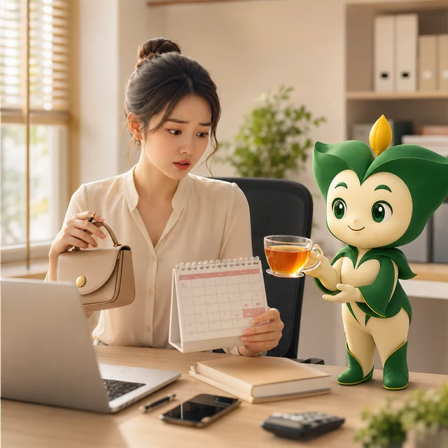 Phụ nữ bối rối khi chu kỳ đến bất ngờ giữa lịch trình bận rộn.