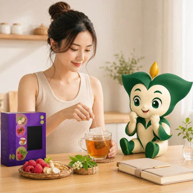 Phụ nữ pha Trà Điều Kinh 4 Vị như thói quen chăm sóc chu kỳ mỗi ngày.