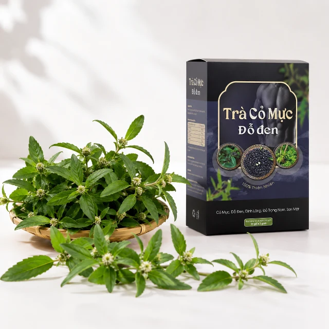 Cỏ mực dùng minh họa thành phần trà.