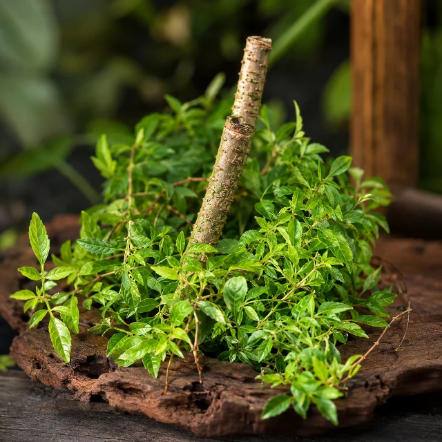 Đỗ trọng nam dùng minh họa thành phần trà.